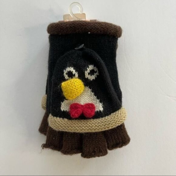 New Penguin Fingerless Convertible Gloves/ Mittens - Picture 1 of 4